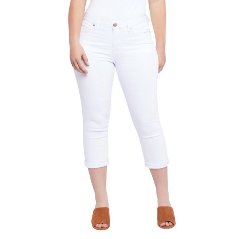 Women's White Cropped Pants